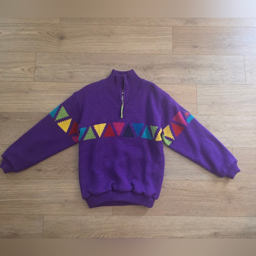 PRISTINE SOS 1980’s VTG Ski Sweater Lined Insulated Men's Small Women’s Medium